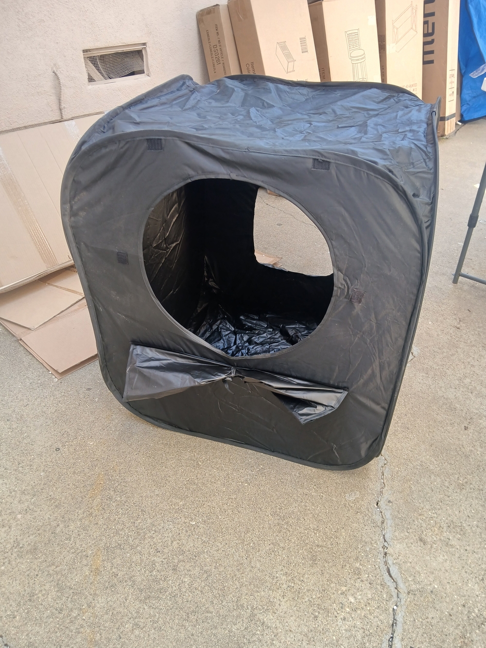 Kids Play Tent Cube — Dark Gray Sensory Hideaway - Picture 7 of 8